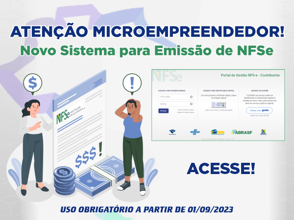 Comunicado: Nota Fiscal de Serviço Emissor Nacional para MEI -  Microempreendedor Individual, Prefeitura, Notícias