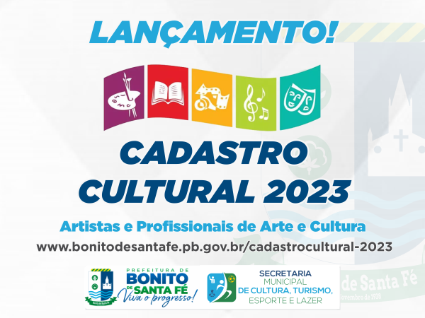 Lançamento do Cadastro Cultural 2023 de Bonito de Santa Fé - PB